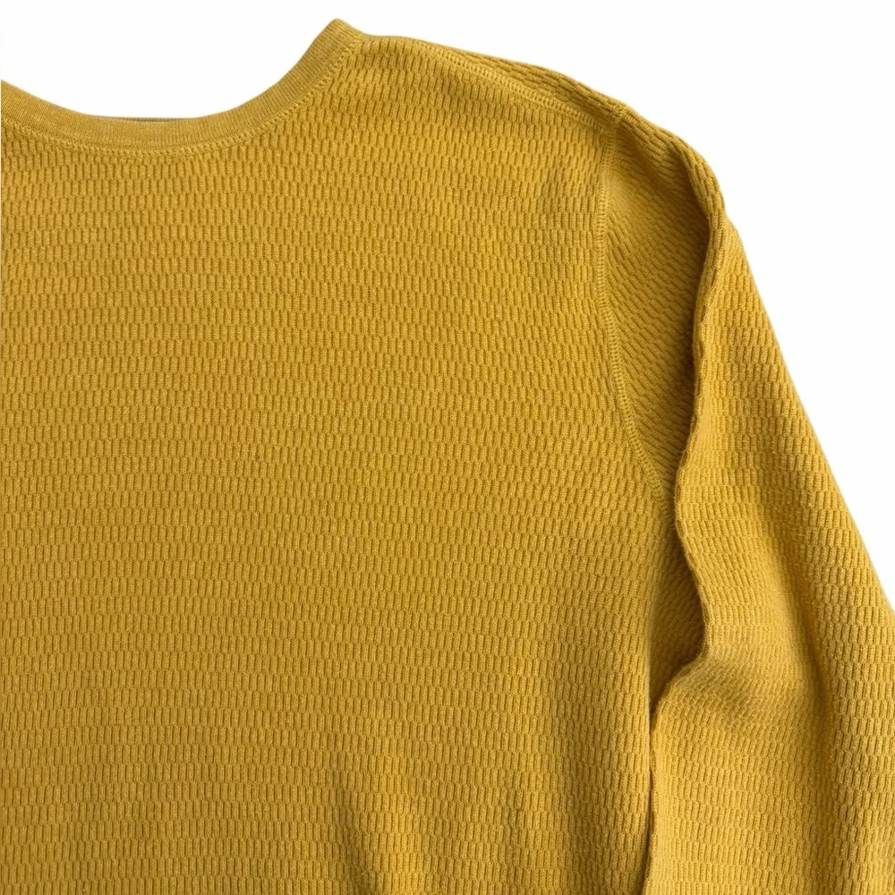 Banana Republic Men’s‎ Mustard Waffle Knit Crewneck Sweater XL